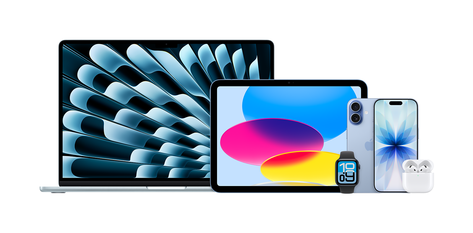 Multi-Product_MacBook_Air_15-in_iPad_Apple_Watch_SE_3_iPhone_17_AirPods_4_Screen__USEN